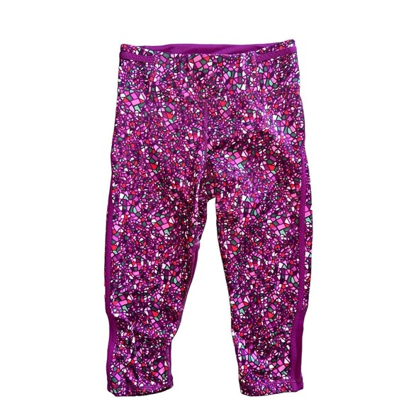 Lululemon Real Quick Crop Paradise Camo Multi / Regal Plum Size 4 EUC - Picture 1 of 4